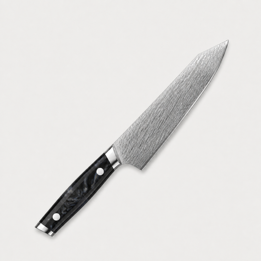 Couteau Kiritsuke Haganori Kage à manche noir, lame de 21,5 cm