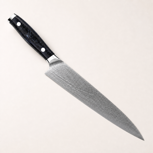 Couteau à trancher Haganori Kage à manche noir, lame de 23 cm