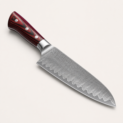 Santoku Haganori Grenat, lame de 18 cm