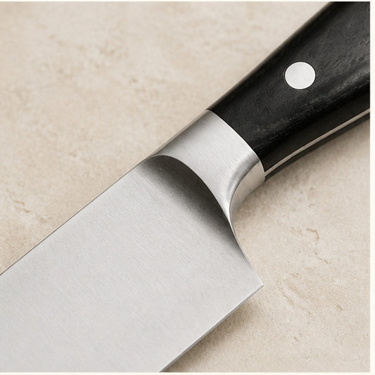 Couteau Santoku 18 cm — Ébène Noir