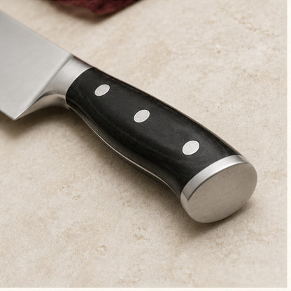 Couteau Santoku 18 cm — Ébène Noir