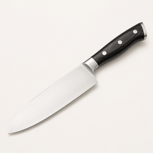 Santoku Haganori Ébène Noir, lame de 18 cm